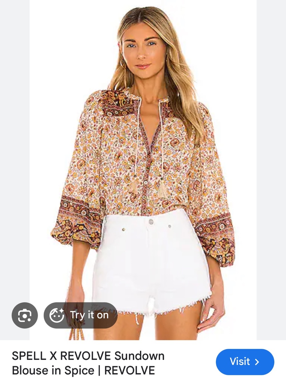 Spell x Revolve Sundown Blouse: Spice